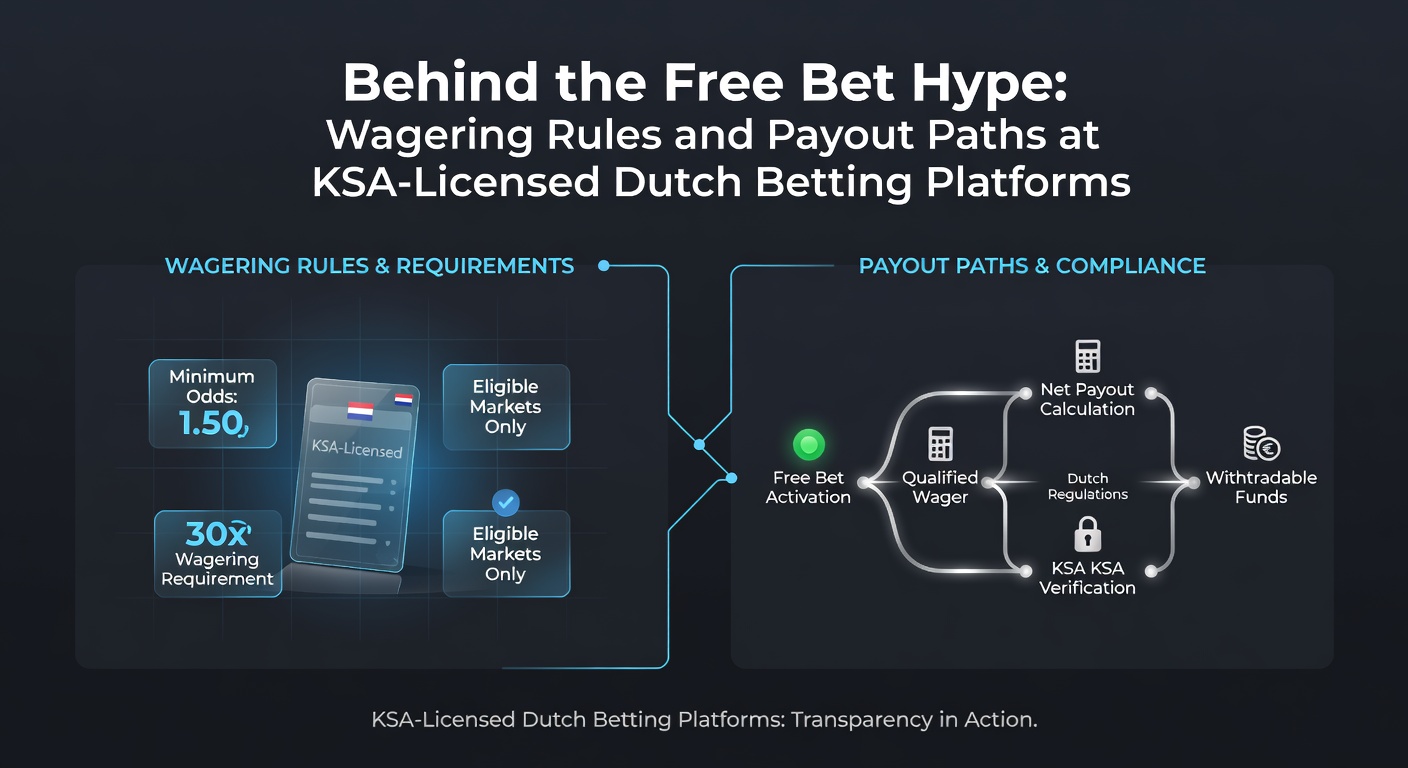 Grafiek met wagering requirements en uitbetalingsstappen bij KSA-platforms, inclusief rollover-cijfers en verificatieproces