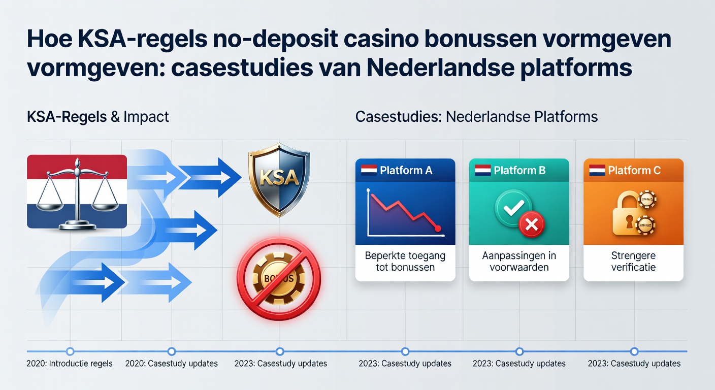 Overzicht van KSA-goedgekeurde no-deposit bonusstructuren bij Nederlandse online casino's, met grafieken van inzetvereisten en uitbetalingslimieten