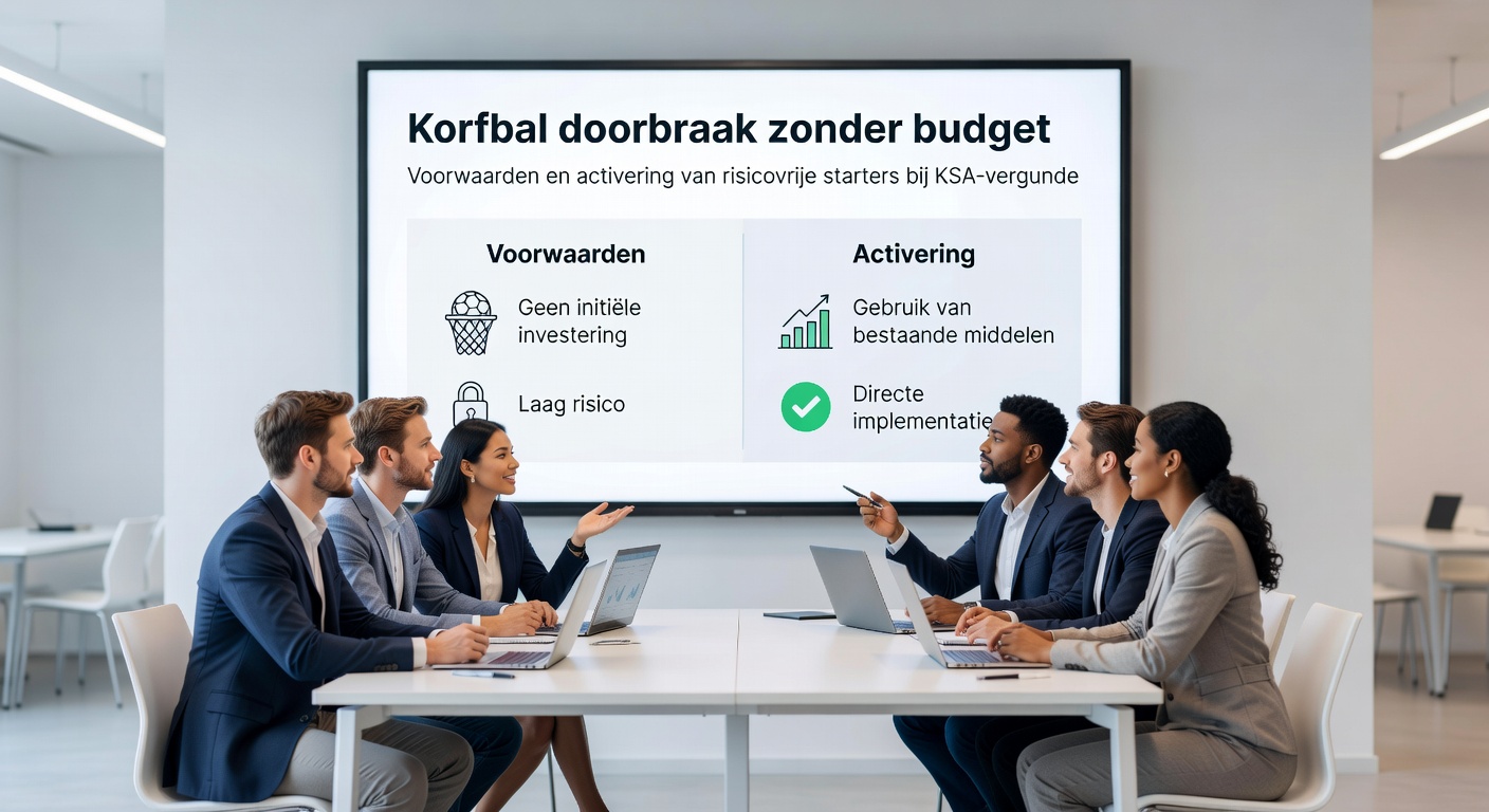 Overzicht van een mobiel scherm met een risicovrije korfbalweddenschap bij een KSA-bookmaker, inclusief bonusvoorwaarden en activeringknop