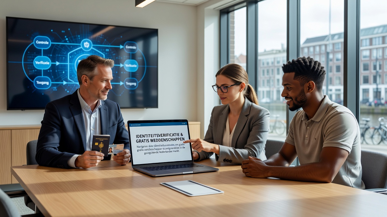 Diagram van KYC-stappen en verificatietools in de Nederlandse gokmarkt