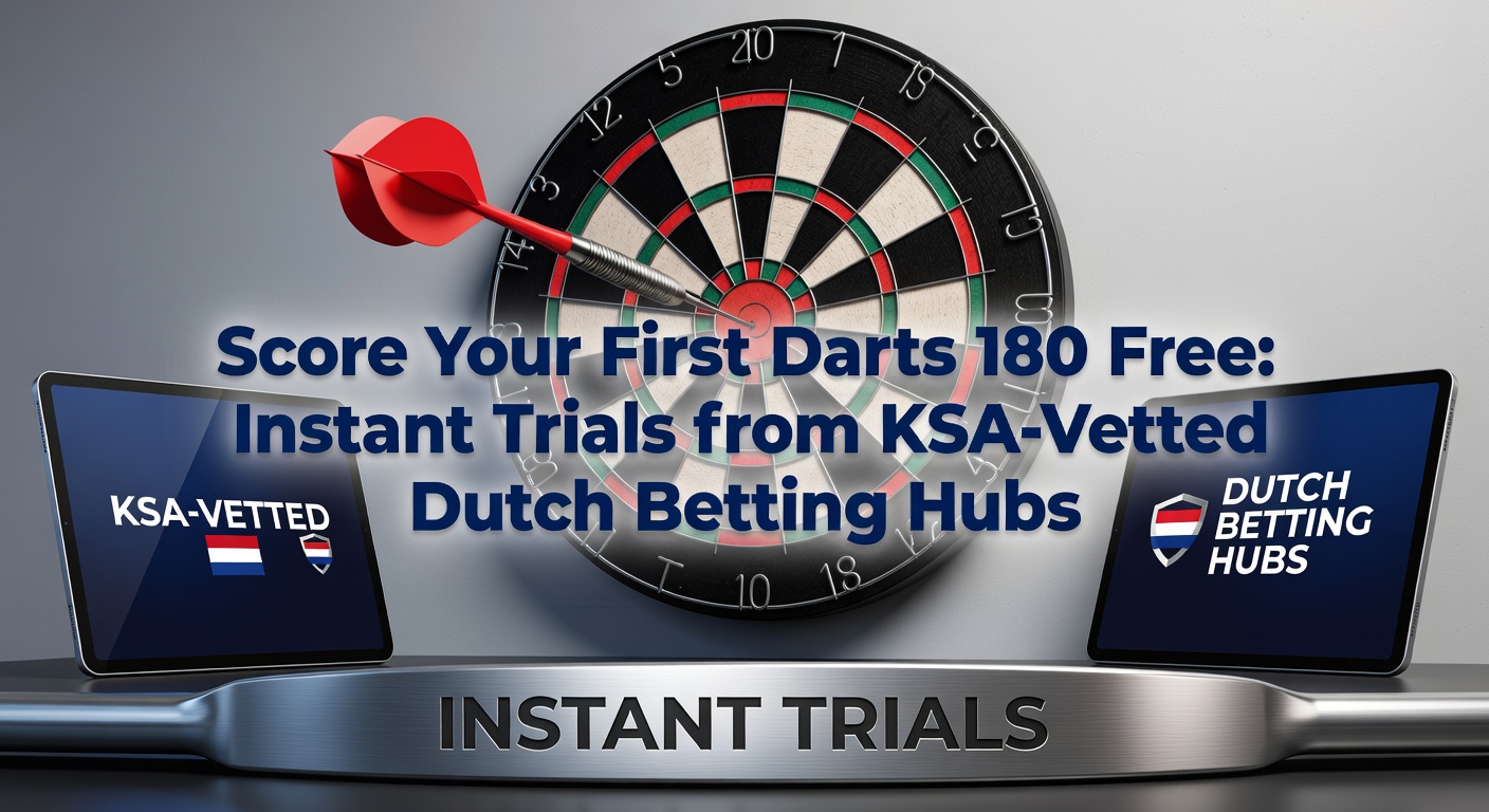 Dartsbord met een perfecte 180 worp in een bruisende pubsetting, symbool voor gratis proefweddenschappen bij Nederlandse bookmakers