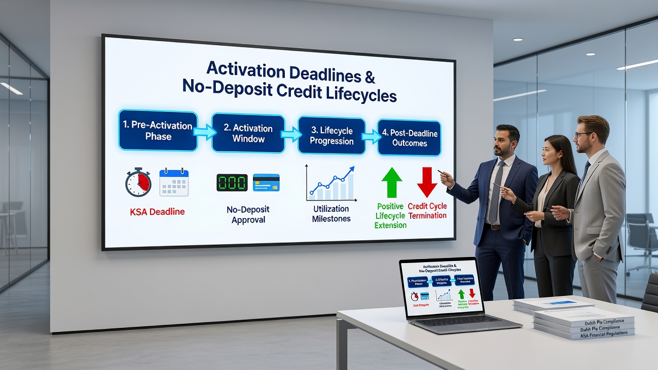 Voorbeeld van creditlevenscycli met deadlines bij KSA-platforms
