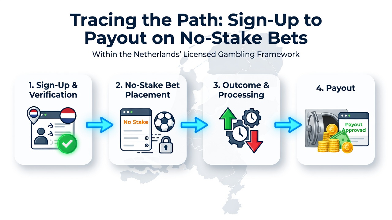 Proces van aanmelding tot uitbetaling bij no-stake bets op KSA-gelicentieerde platforms in Nederland